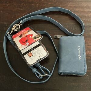 Blue Crossbody Bag with Slim Design